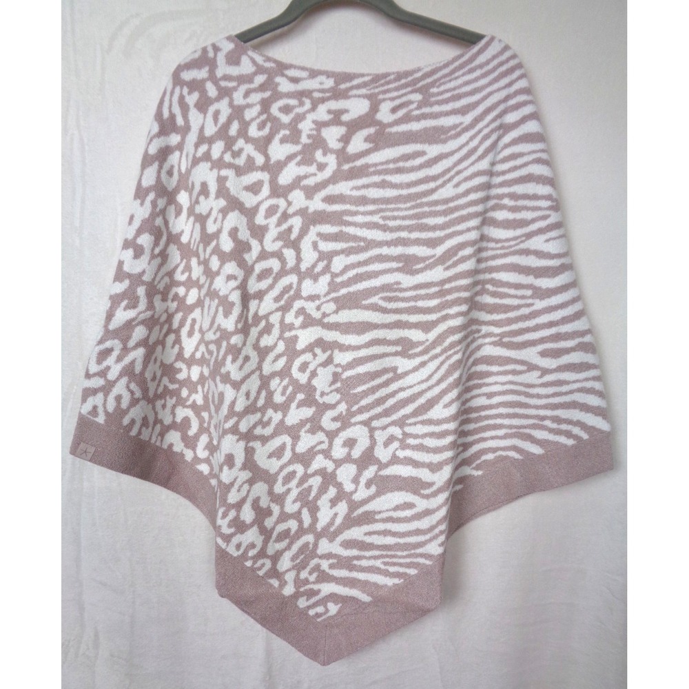 Barefoot Dreams Ocean Breeze Poncho Pink Faded Rose Animal CozyChic Ultra Lite